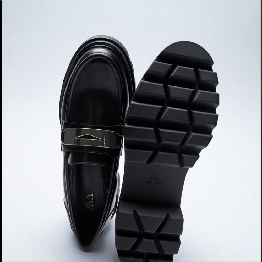 Zara Treaded Sole Loafers